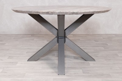 Travertine Top Round Dining Table Range - 130cm